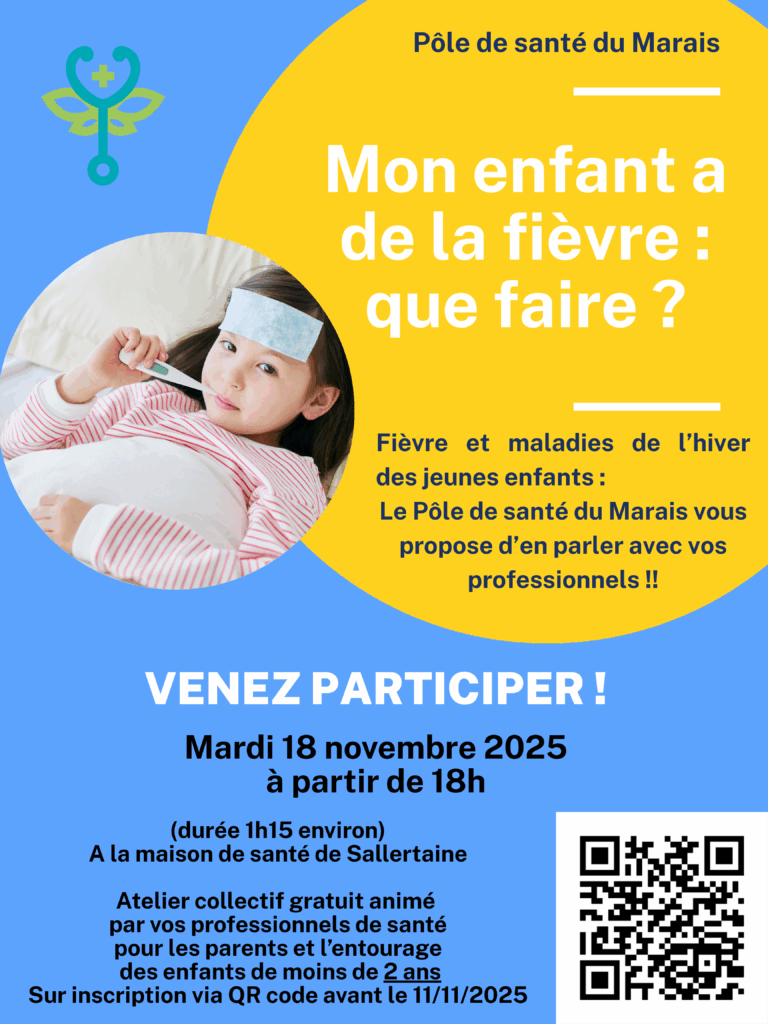 atelier fièvre et maladies hivernales au pôle de santé du marais
