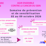 Octobre Rose: AGISSONS ENSEMBLE du 05 au 11 octobre